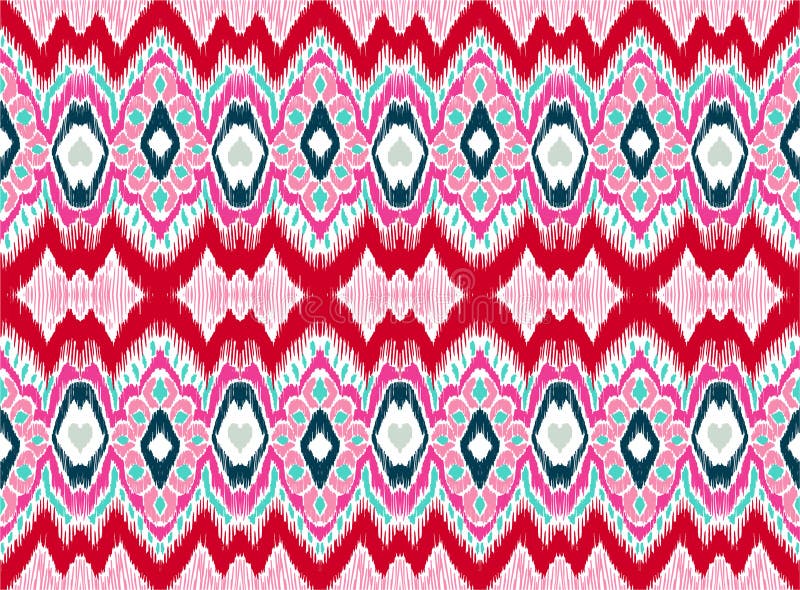 Ornement géométrique de folklore de WebIkat Texture ethnique tribale de vecteur Modèle rayé sans couture dans le style aztèque