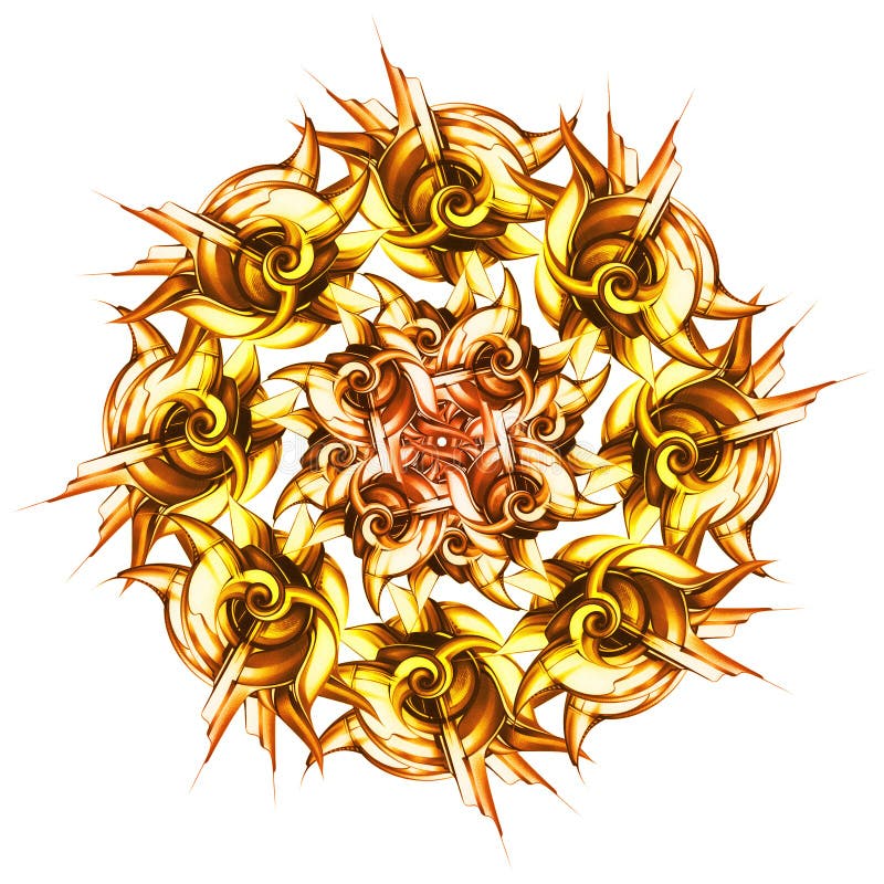 Ornement rond abrégez le fond illustration libre de droits