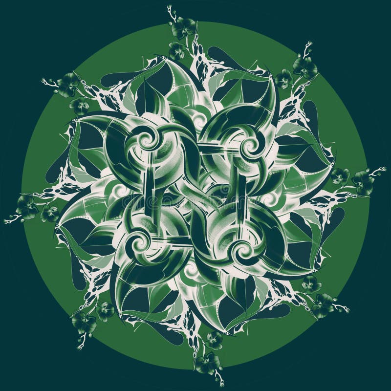 Ornement rond abrégez le fond illustration de vecteur