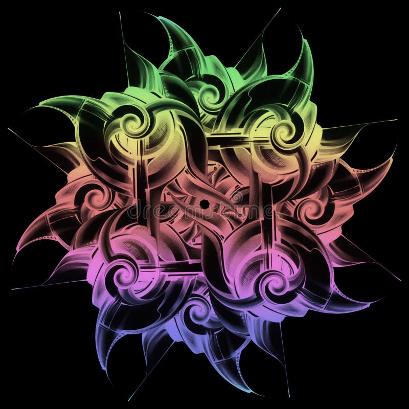 Ornement rond abrégez le fond illustration stock