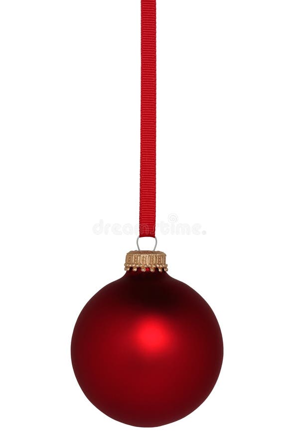 Ornement Rouge De Noël De Boule Photo Stock Image Du