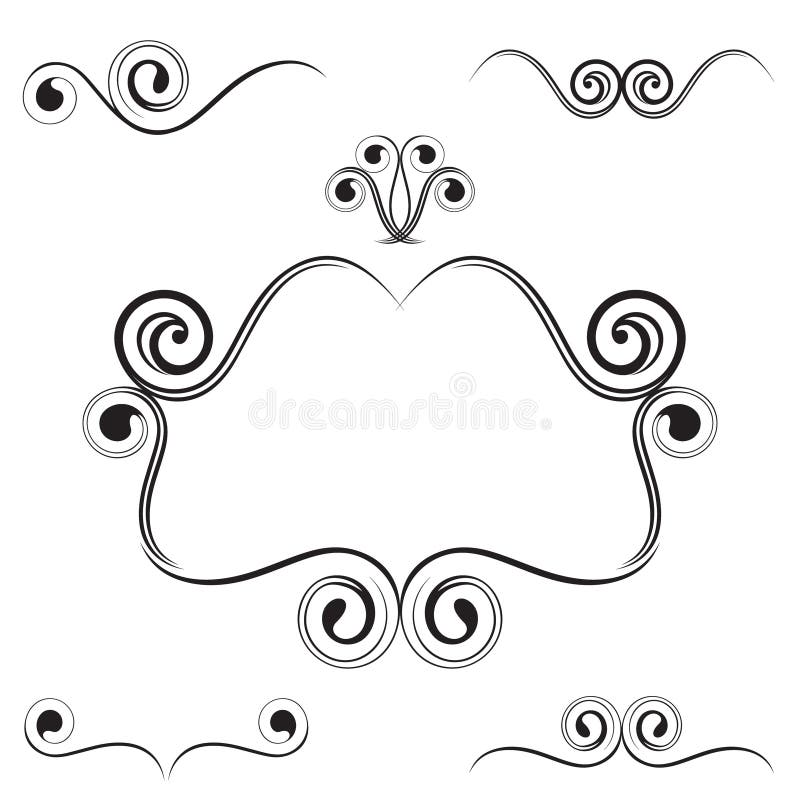 Ornements de courbe illustration libre de droits Ornements de courbe illustration libre de droits