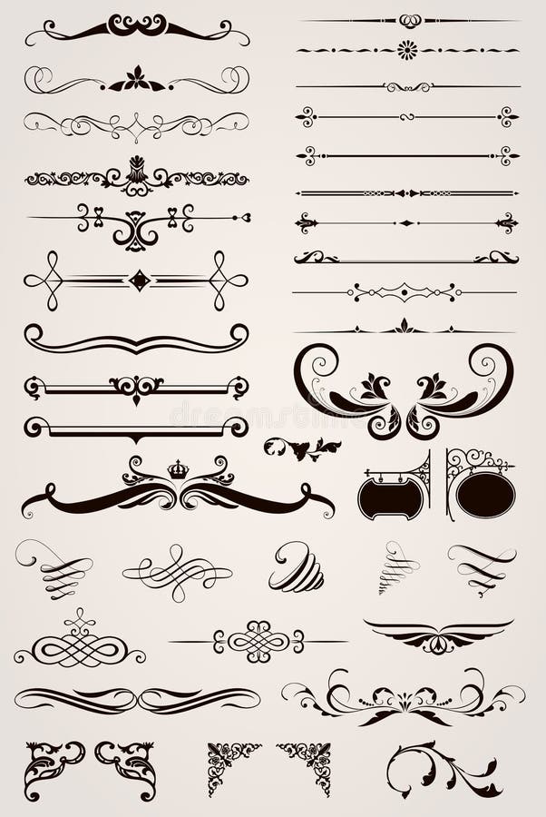 Ornements décoratifs d'éléments illustration de vecteur Ornements décoratifs d'éléments illustration de vecteur