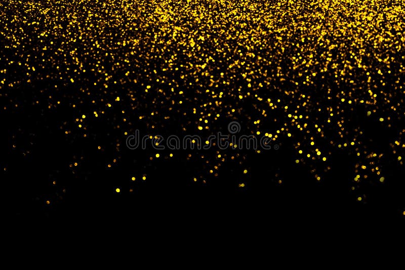 Oro astratto sfocato di vetro sullo sfondo di una festività nera Scintillanti scintillanti Il Natale di Capodanno