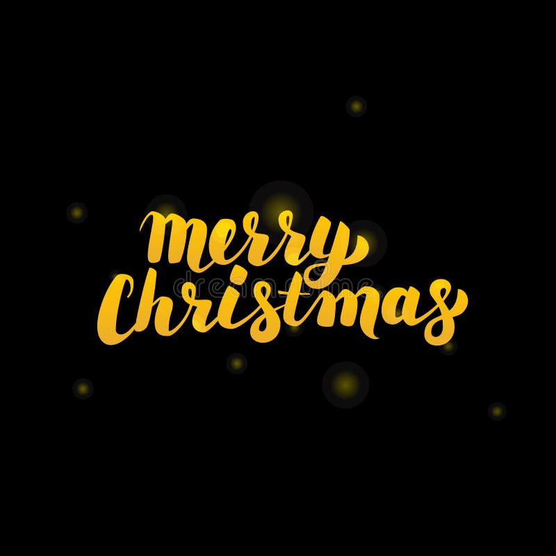Oro di Buon Natale che segna sopra il nero illustrazione vettoriale Oro di Buon Natale che segna sopra il nero illustrazione vettoriale