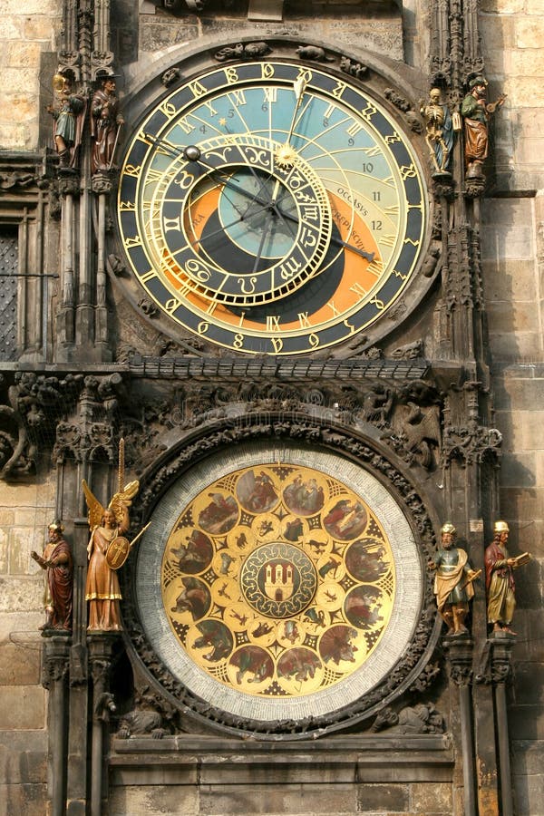Orologio Astrologico a Praga, Repubblica Ceca Fotografia Stock