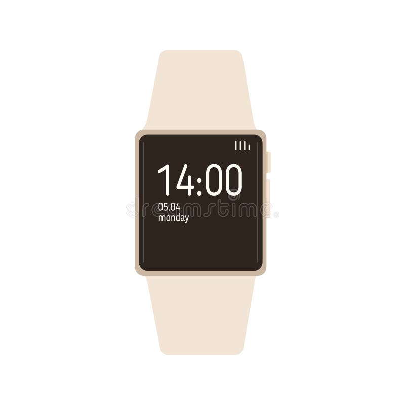 Orologio digitale. dispositivo di orologeria intelligente con schermo. orologi da polso elettronici. tocco di stile moderno con ci illustrazione vettoriale