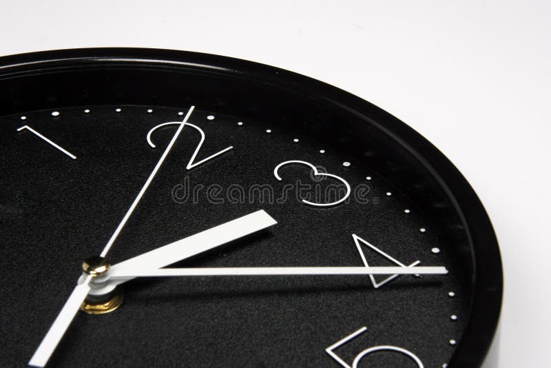 Orologio nero fotografia stock