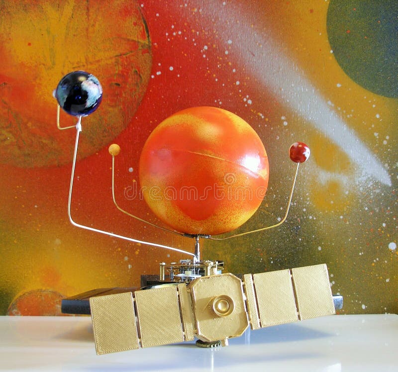 Orrery machine handmade by my husband.