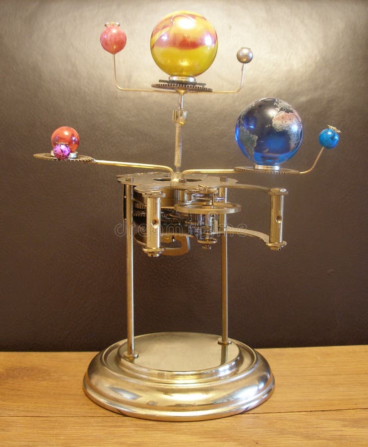 Orrery Steampunk Art clock and planets.