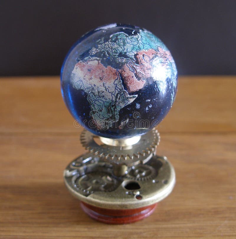 Orrery steampunk art small sculpture for dolls house.