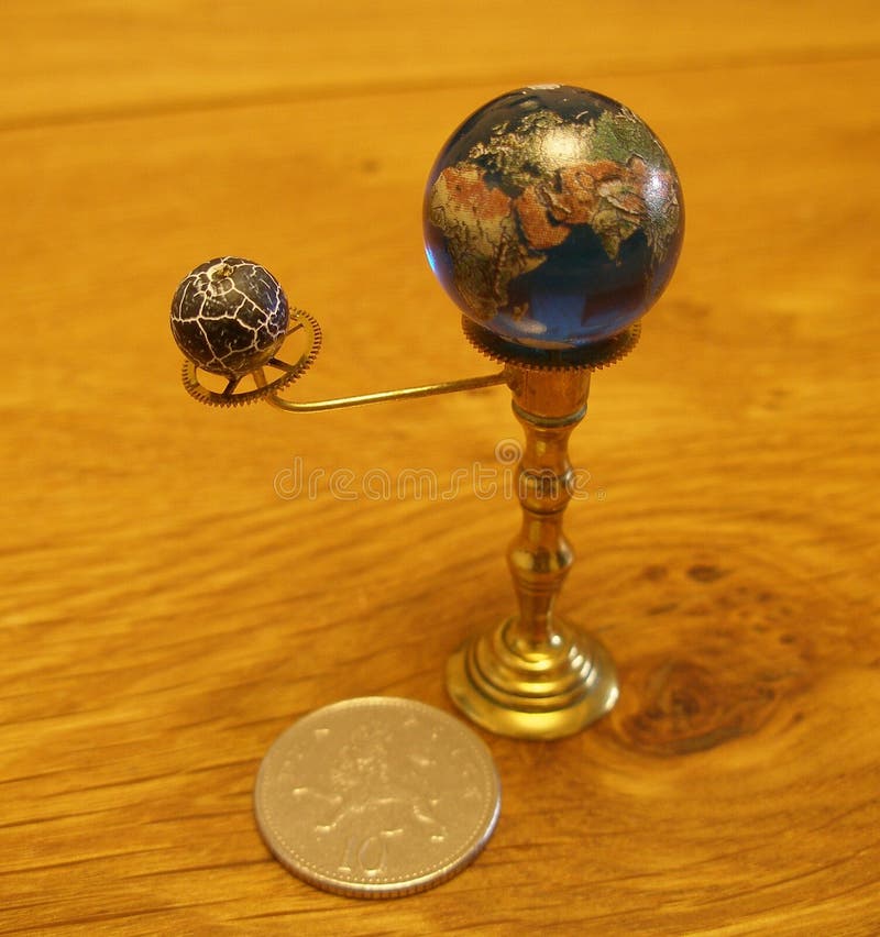 Orrery steampunk art small sculpture for dolls house.