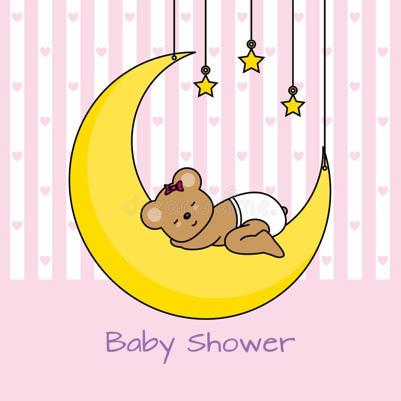 Orso che dorme sulla luna royalty illustrazione gratis Orso che dorme sulla luna royalty illustrazione gratis
