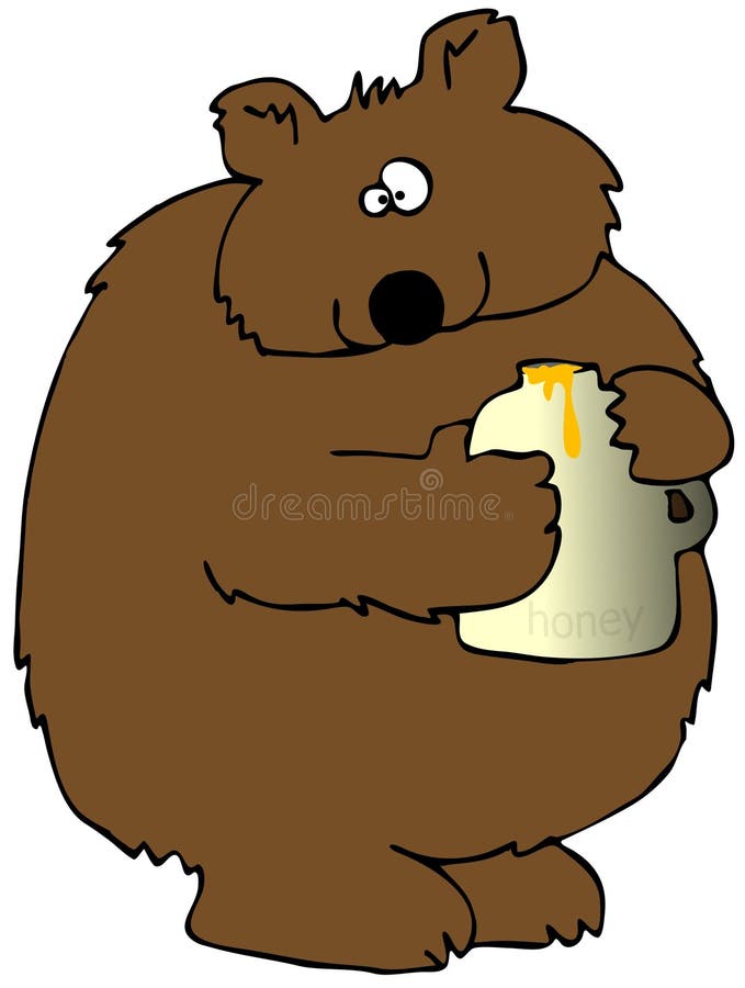 Orso di miele royalty illustrazione gratis Orso di miele royalty illustrazione gratis