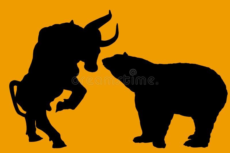 Orso e toro royalty illustrazione gratis Orso e toro royalty illustrazione gratis