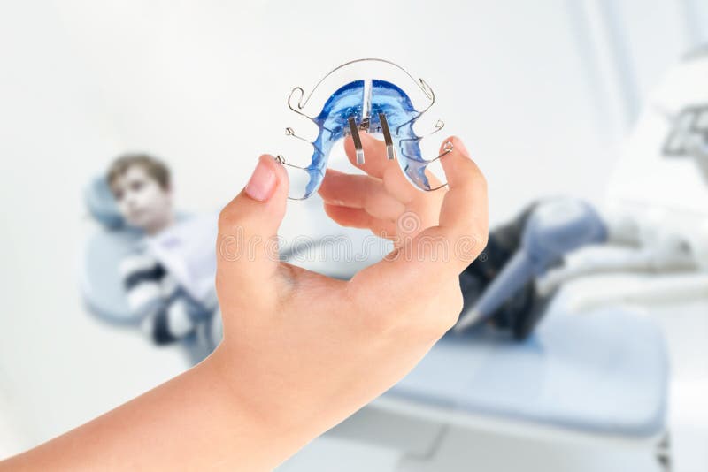Orthodontic Treatment Closeup Stock Image Image of metal, treatment