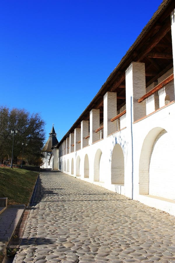 Towers and walls of the Astrakhan Kremlin. Towers and walls of the Astrakhan Kremlin