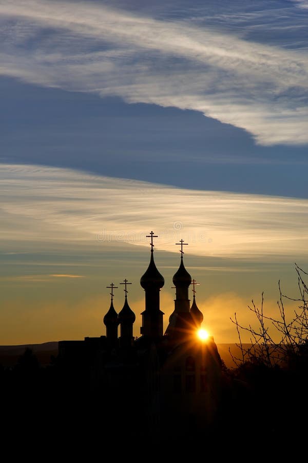 The Orthodox Church in the early morning