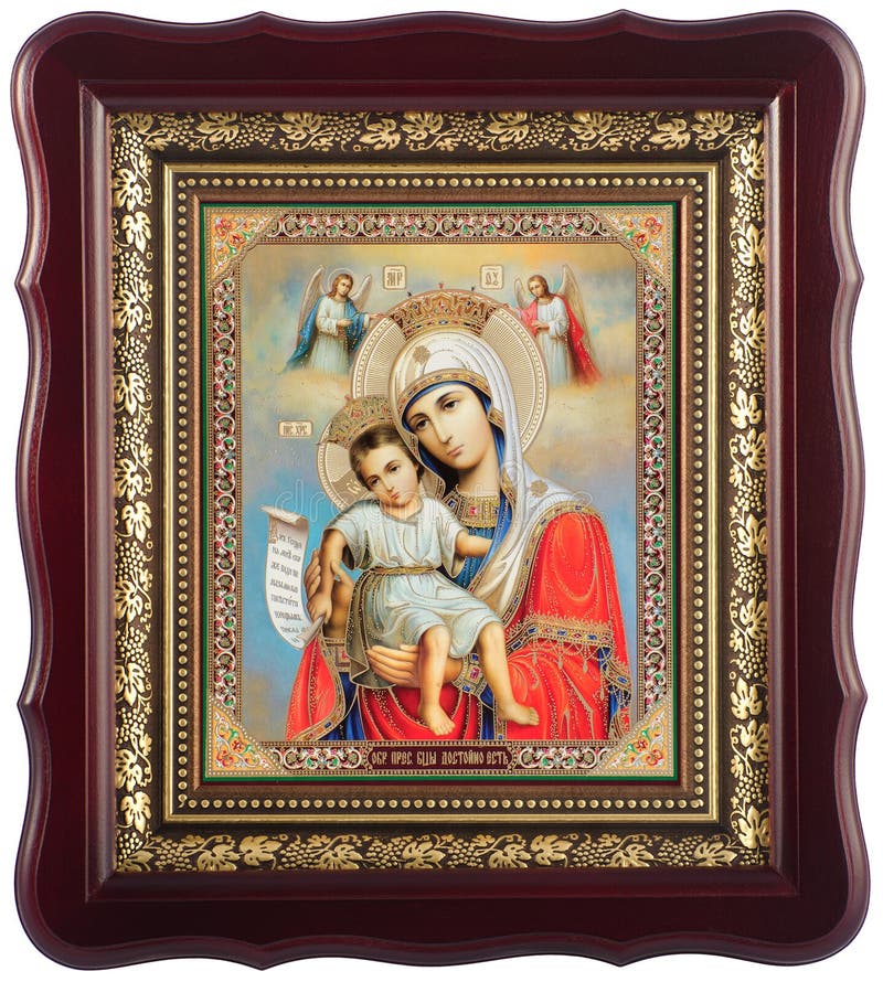 Orthodox icon of the Mother of God Worthy of Existence