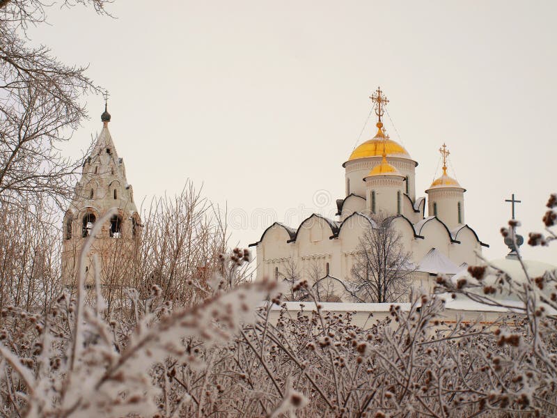 Orthodox Russia. Ancient cathedral in a Pokrovskiy