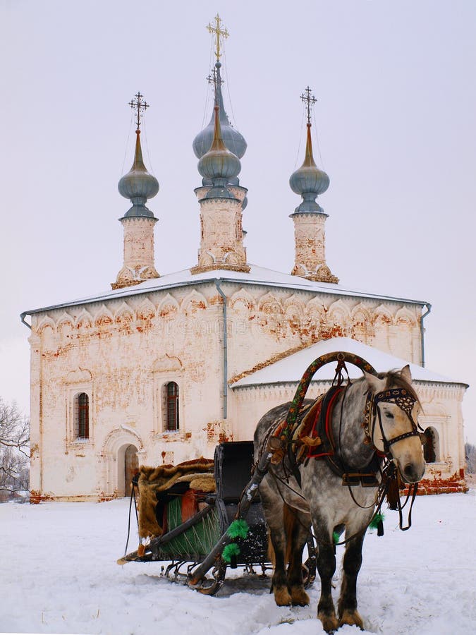 Orthodox Russia. The horsy and ancient church