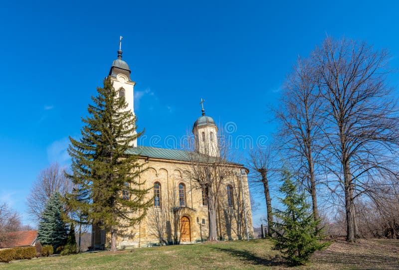 Orthodox Serbian church of Saint Apostles Peter and Paul, on the Kosmaj mountain near Belgrade, Serbia