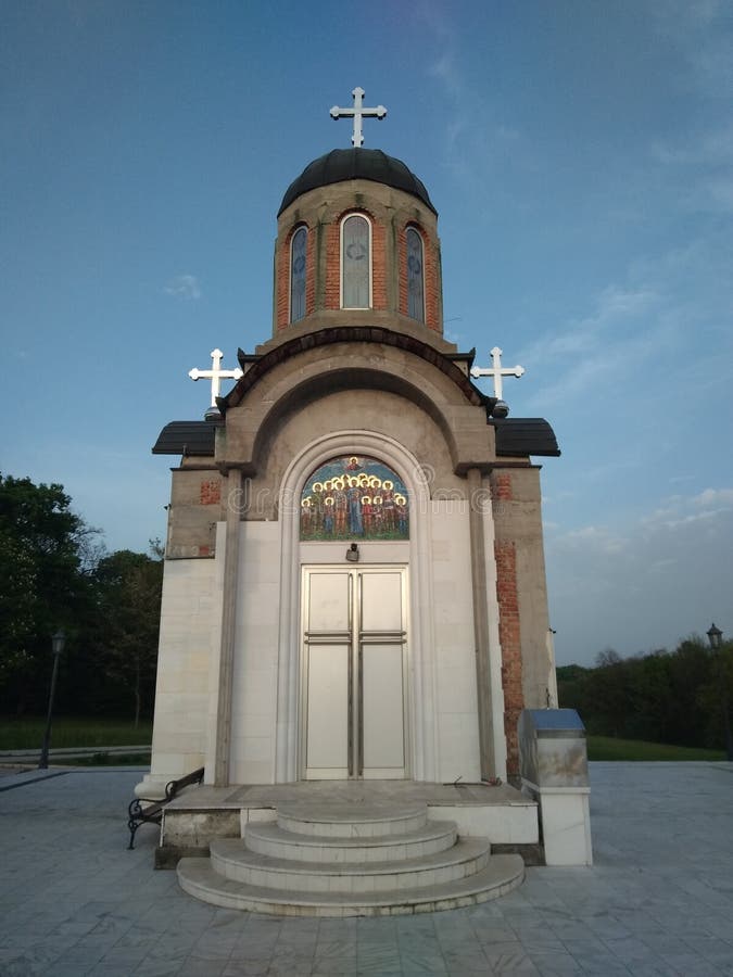 Orthodoxe kerk in Kragujevac royalty-vrije stock afbeeldingen Orthodoxe kerk in Kragujevac royalty-vrije stock afbeeldingen