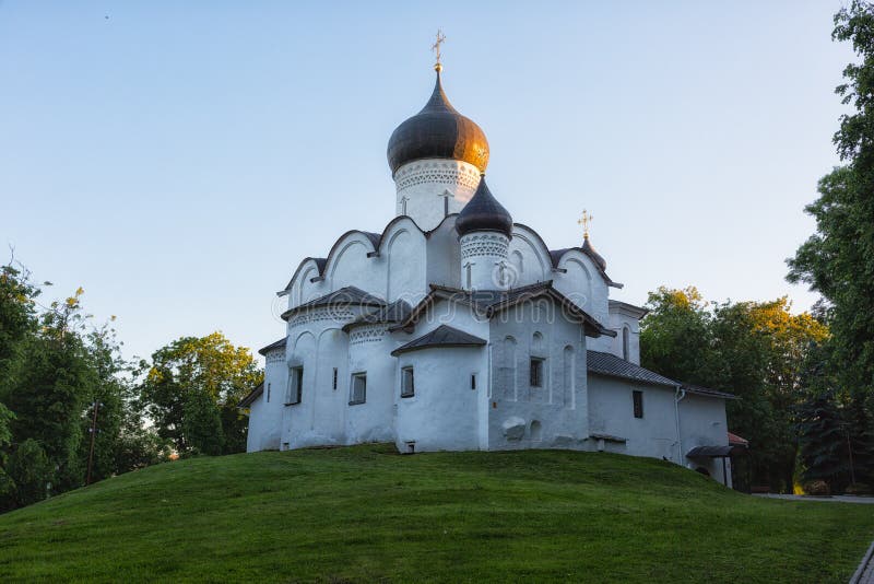Orthodoxe Kirche, Pskov, Russland stockfotos