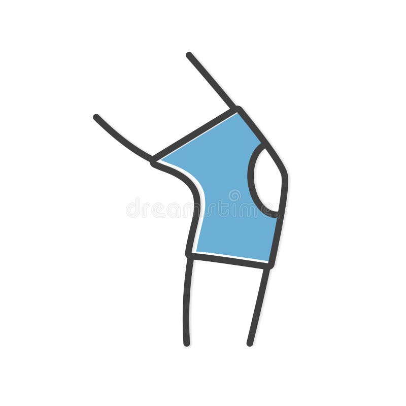 Knee Brace Thin Line Icon, Orthopedic And Medical, Leg Bandage Sign