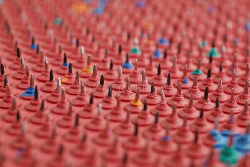 Orthopedic mat with spikes stock image. Image of acupressure 86644479