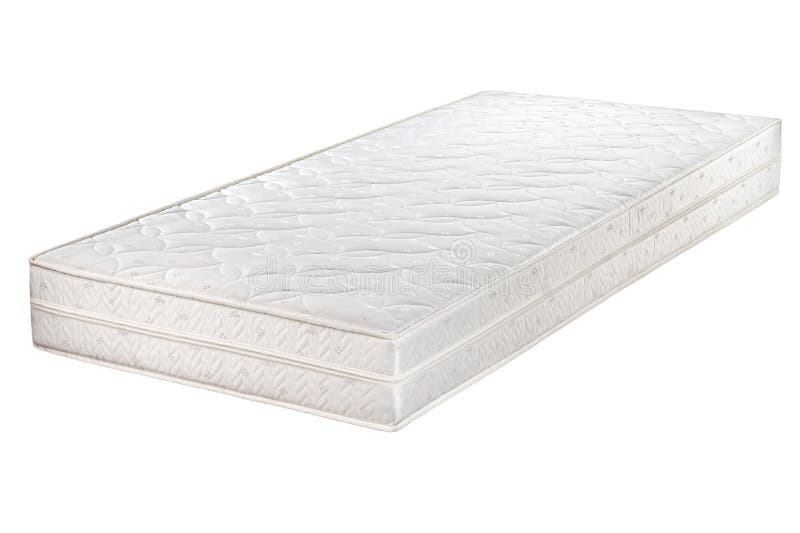 Orthopedic mattress with pattern fabric on white background royalty free stock photography Orthopedic mattress with pattern fabric on white background royalty free stock photography