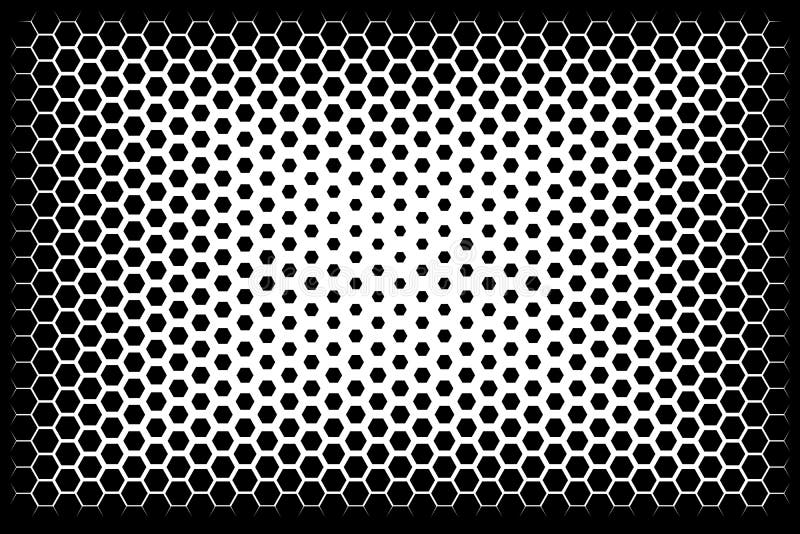Oryginalny abstrakcjonistyczny halftone tło sześciokąty wektor royalty ilustracja Oryginalny abstrakcjonistyczny halftone tło sześciokąty wektor royalty ilustracja
