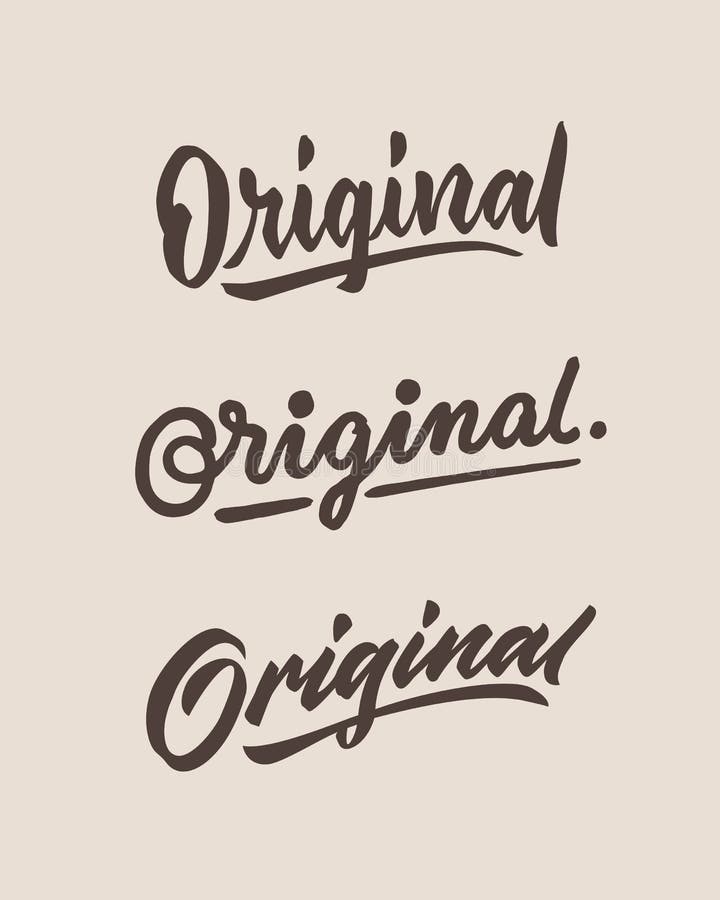 Oryginał chropowacieje rocznik ręki literowania typografii zwrot ilustracja wektor Oryginał chropowacieje rocznik ręki literowania typografii zwrot ilustracja wektor