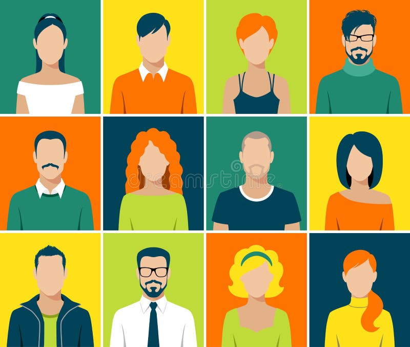 Vetores de People Avatar Round Icon Set Profile Diverse Empty Faces For  Social Network Ilustração Abstrata Vetorial e mais imagens de Pessoas -  iStock