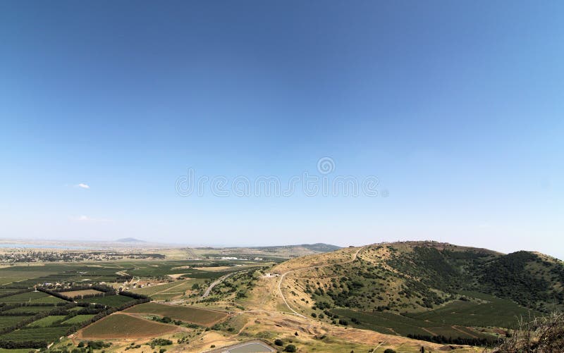 On Golan Heights, view of Damascus. Somewhere along these plains is where one of the greatest historical event took place where Jesus appeared to Saul (Paul.) Saul's conversion - Acts 9:1-7. On Golan Heights, view of Damascus. Somewhere along these plains is where one of the greatest historical event took place where Jesus appeared to Saul (Paul.) Saul's conversion - Acts 9:1-7