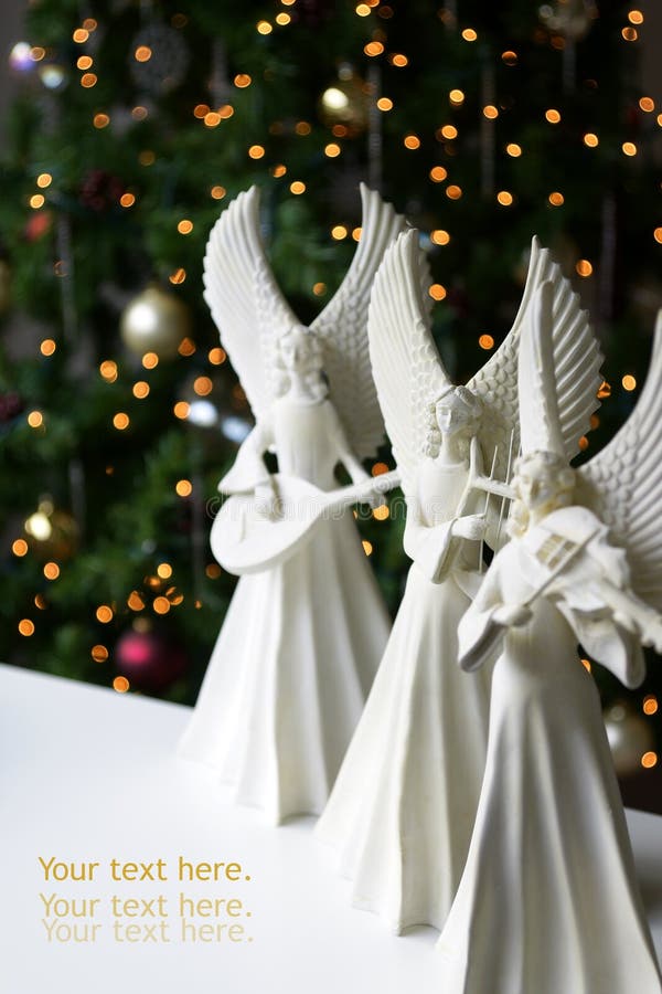 Os anjos do Natal dirigem o interior Os anjos do Natal dirigem o interior