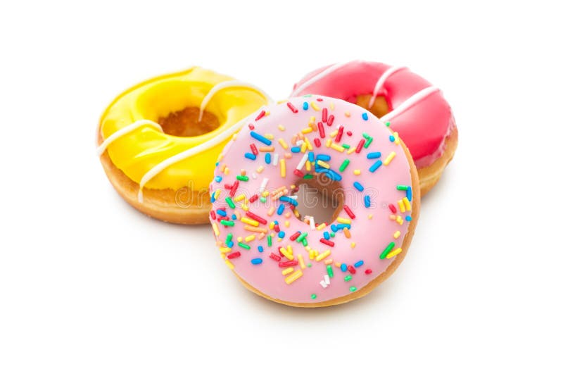 Donuts deliciosos com granulado imagens de stock royalty free