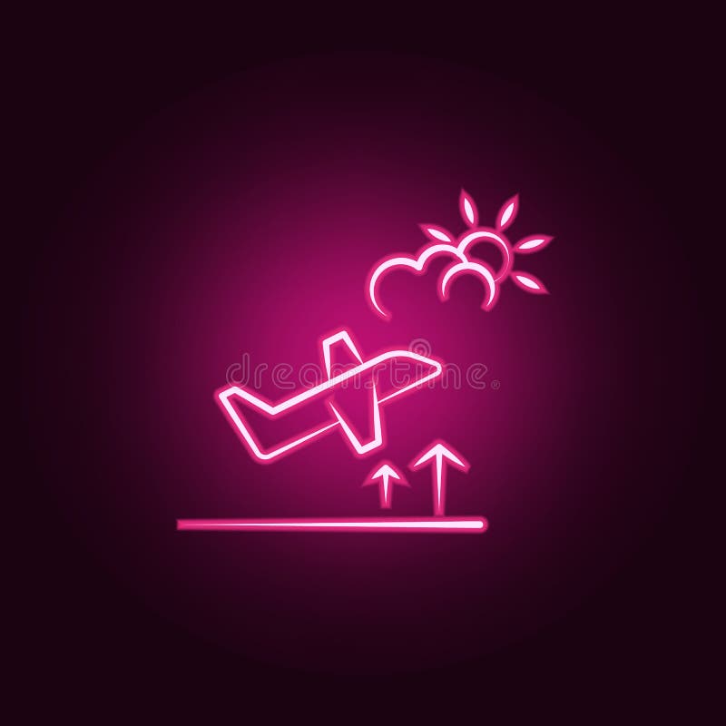 os aviões ficam o ícone de néon Elementos do grupo do curso Ícone simples para Web site, design web, app móvel, gráficos da infor ilustração do vetor os aviões ficam o ícone de néon Elementos do grupo do curso Ícone simples para Web site, design web, app móvel, gráficos da infor ilustração do vetor