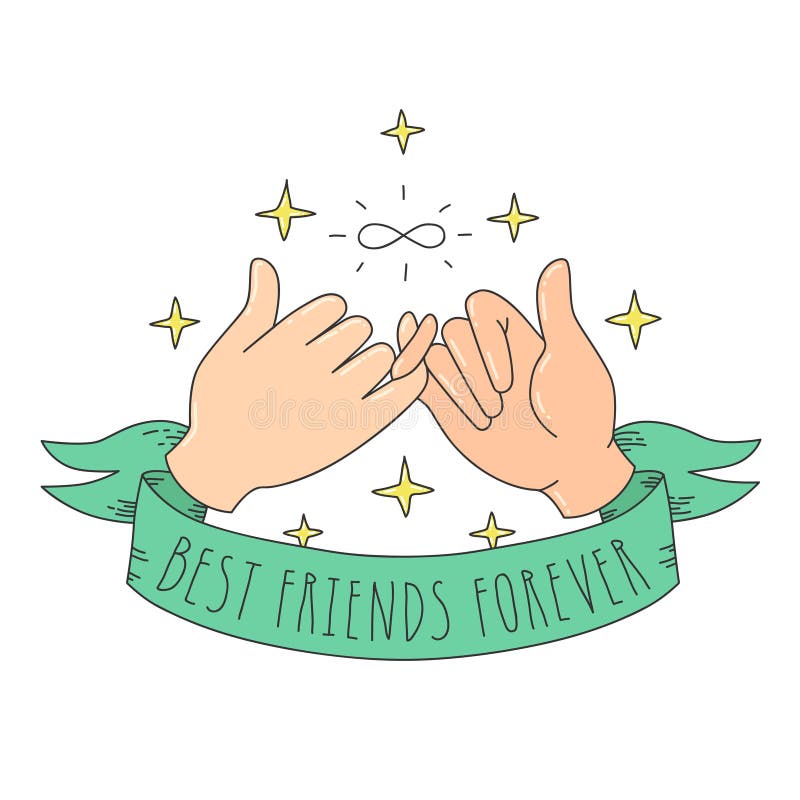 De Bff Do Melhor Amigo Vetor Dos Desenhos Animados Da Medalha Para Sempre  Isolado No Fundo Branco Ilustração do Vetor - Ilustração de amigo,  etiqueta: 103984460