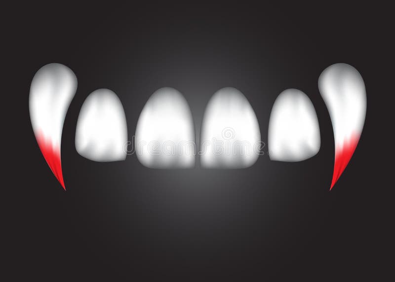 Vetor De Dentes Vampiro Isolado Em Fundo Branco Ilustração do Vetor -  Ilustração de fundo, aberto: 217284507