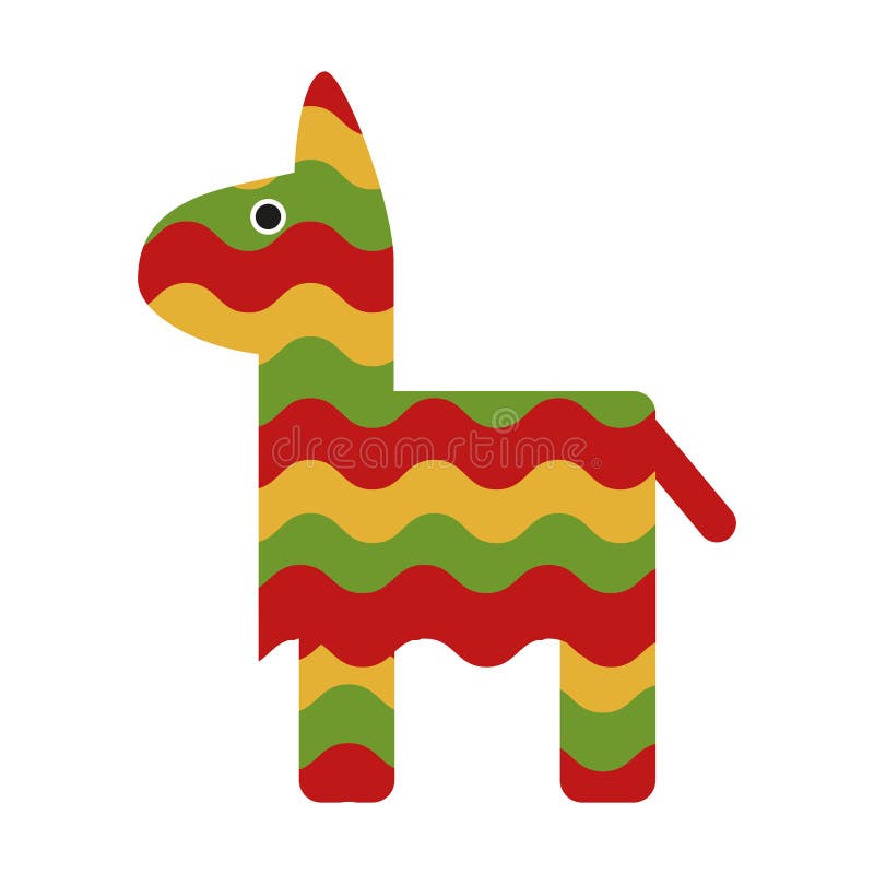 Os desenhos animados mexicanos do partido do Pinata isolaram-se ilustração do vetor Os desenhos animados mexicanos do partido do Pinata isolaram-se ilustração do vetor