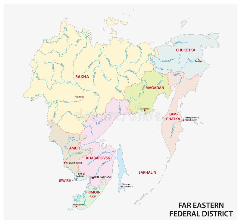 Mapa Político Da Federação Russa Foto de Stock - Imagem de conceito,  internacional: 119498198