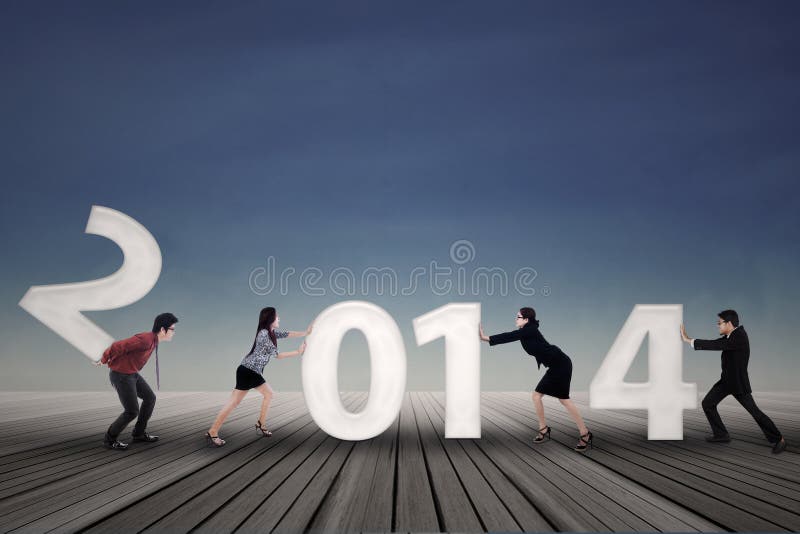 Os empresários arranjam o ano novo 2014