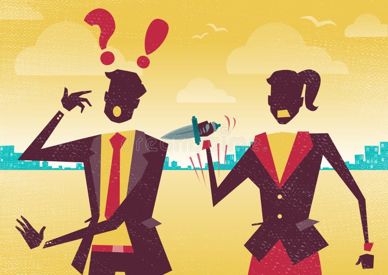 Os executivos jogam os dados da fortuna do negócio ilustração stock Os executivos jogam os dados da fortuna do negócio ilustração stock