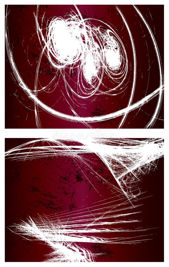 Os fundos de Grunge do vetor ajustaram 2 ilustração do vetor Os fundos de Grunge do vetor ajustaram 2 ilustração do vetor