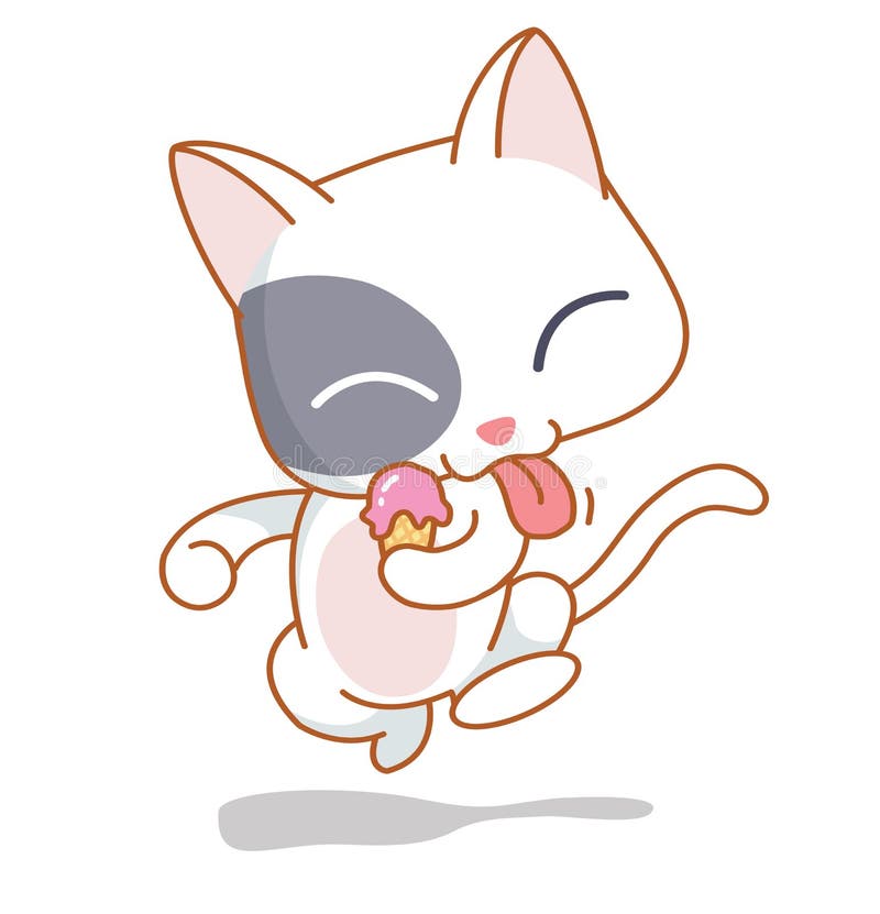 Padrão Uniforme De Gatos Bonitos No Estilo Kawaii Anime Isolado Em Um Fundo  Branco Ilustração do Vetor - Ilustração de gato, gatinho: 231816064