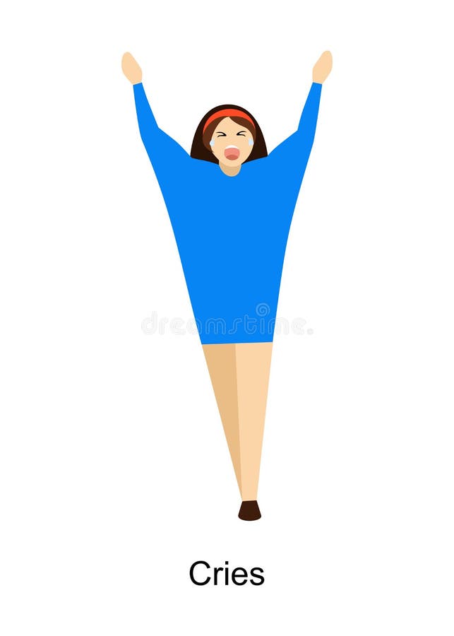 Os gritos da mulher ilustração royalty free Os gritos da mulher ilustração royalty free