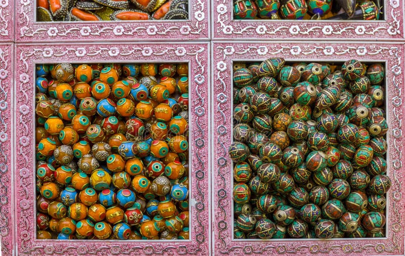 Varity of beads for handmade jewelry on the market stall in Istanbul, Turkey, Grand Bazaar. Varity of beads for handmade jewelry on the market stall in Istanbul, Turkey, Grand Bazaar