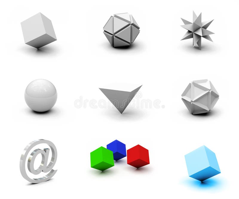 Os objetos em branco ajustados ilustração royalty free Os objetos em branco ajustados ilustração royalty free