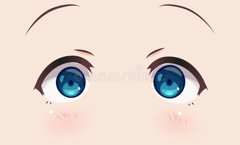 Vetores de Cara De Anime Feliz Manga Estilo Grandes Olhos Verdes Nariz  Pequeno E Boca Kawaii Ilustração Vetorial Desenhada À Mão Isolado Em Branco  e mais imagens de Beleza - iStock